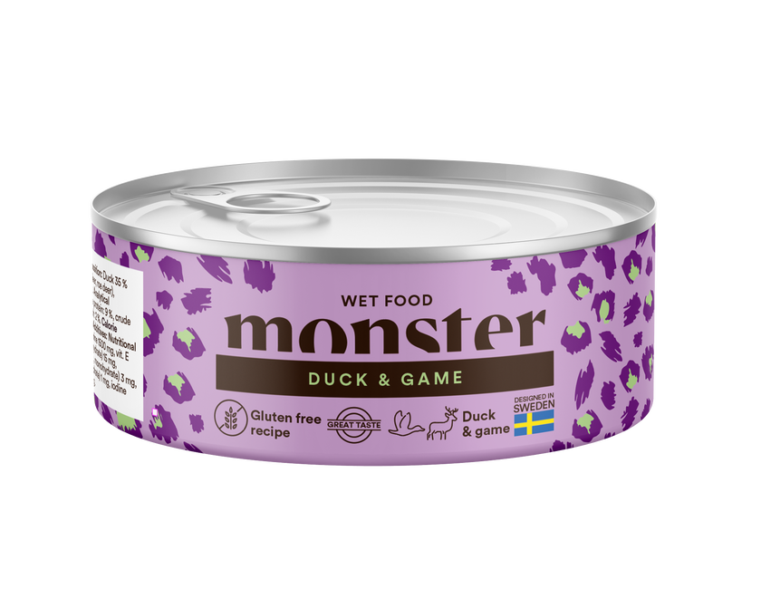 Monster Cat Adult Multi Protein Duck and Game Can 100 g