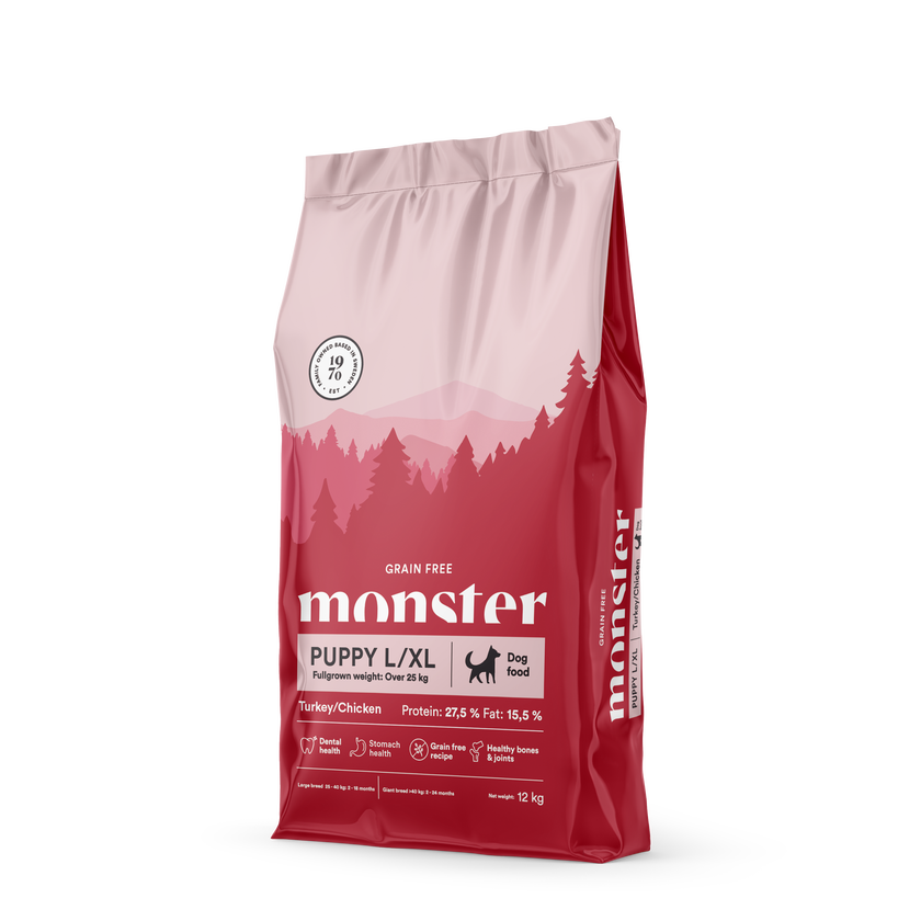 Monster Grain Free Puppy L/XL Chicken/Turkey