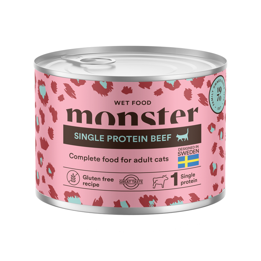 Monster Cat Adult Single Protein Beef Can 100 g, 200 g