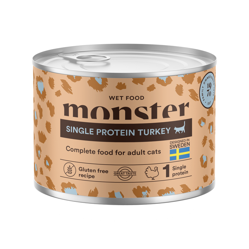 Monster Cat Adult Single Protein Turkey Can 100g, 200g