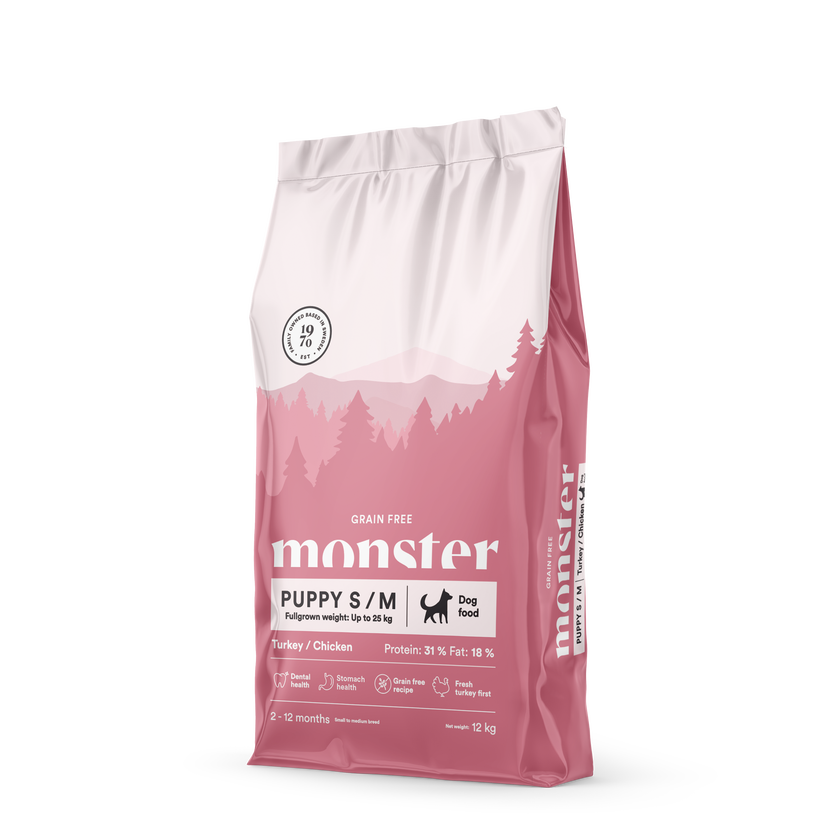 Monster Grain Free Puppy S/M Chicken/Turkey