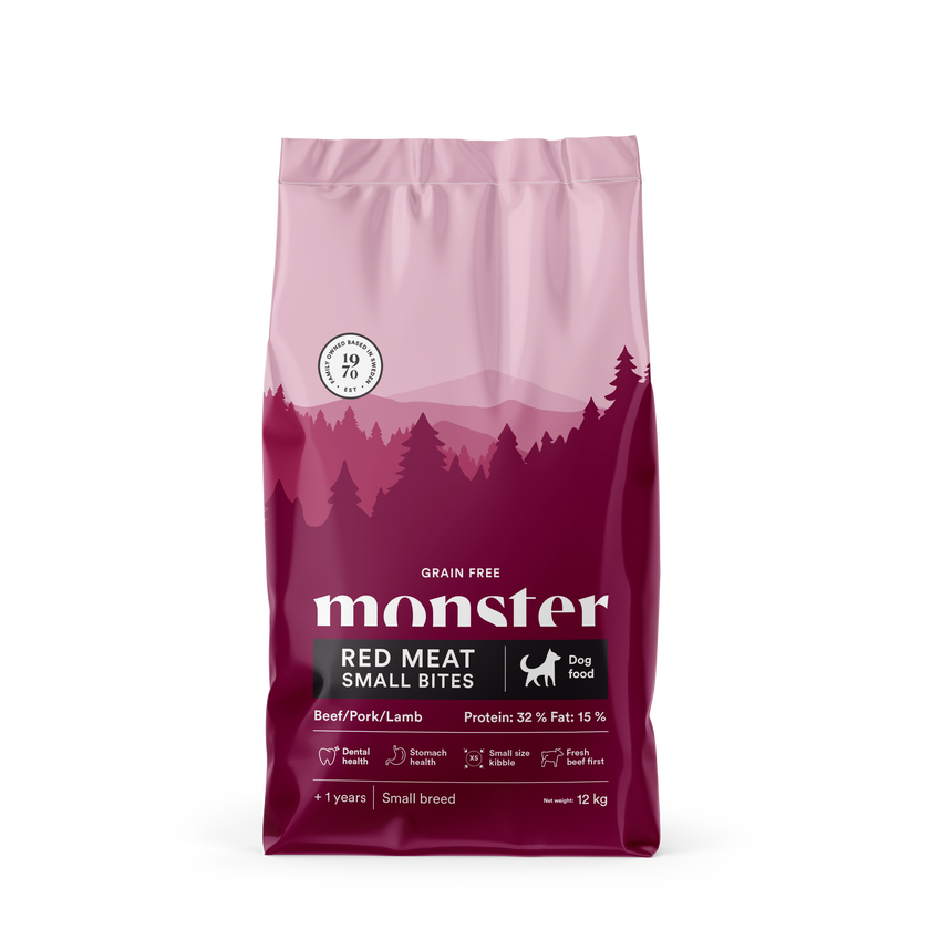 Monster Dog Grain Free Adult Red Meat Small Bites