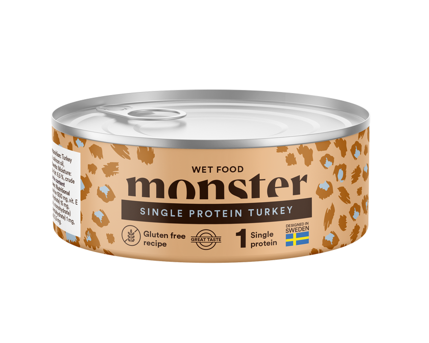 Monster Cat Adult Single Protein Turkey Can 100g, 200g