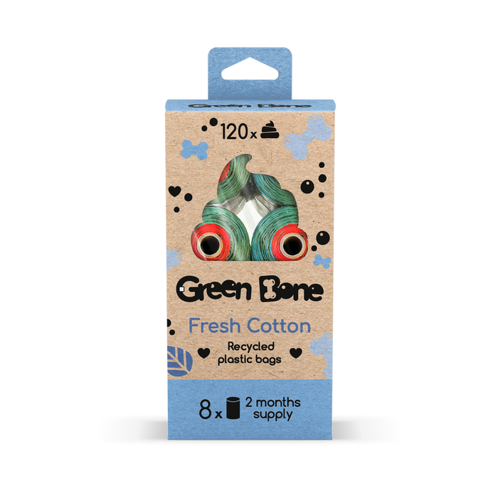 Green Bone Refill Fresh Cotton Hundbajspåsar