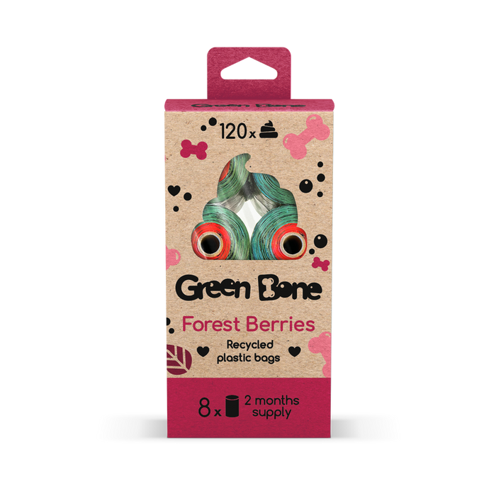 Green Bone Refill Forest Berries Hundbajspåsar