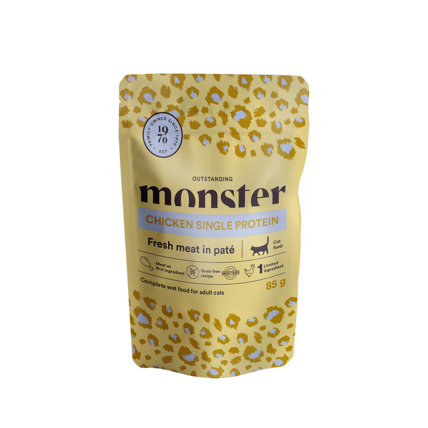 Monster Cat Pouches Adult Chicken - Portionspåsar