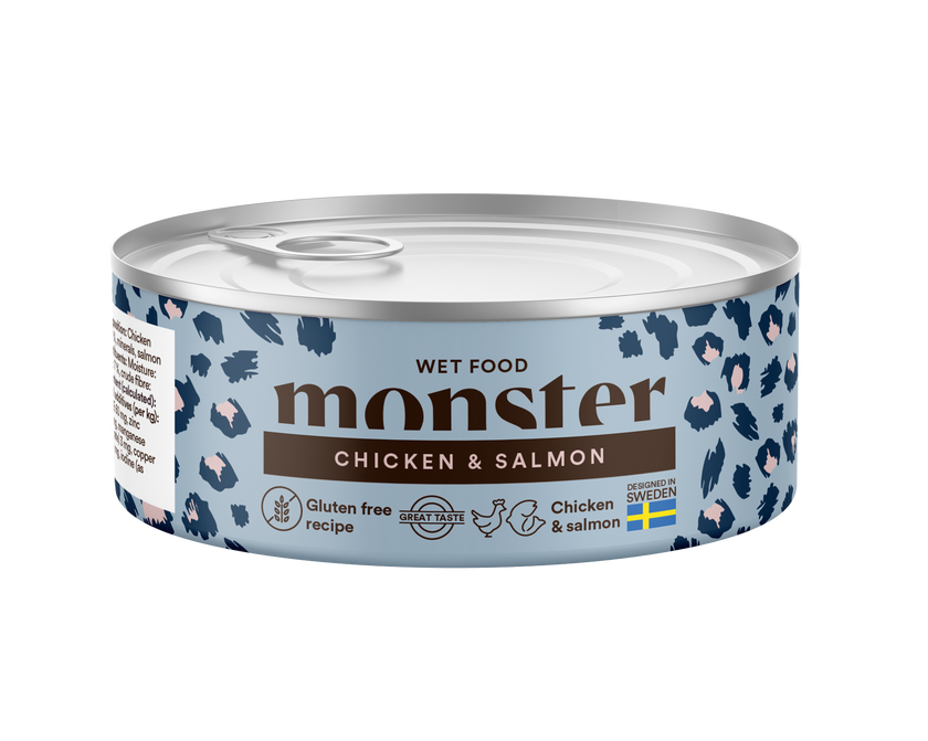 Monster Cat Adult Multi Protein Chicken & Salmon Can 100 g