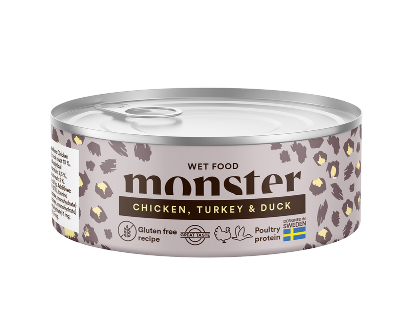 Monster Cat Adult Multi Protein Chicken, Turkey & Duck Can 100 g
