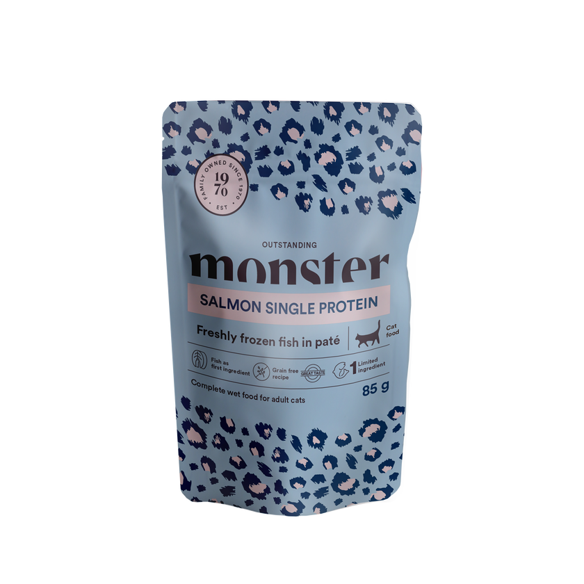 Monster Cat Pouches Adult Salmon - Portionspåsar
