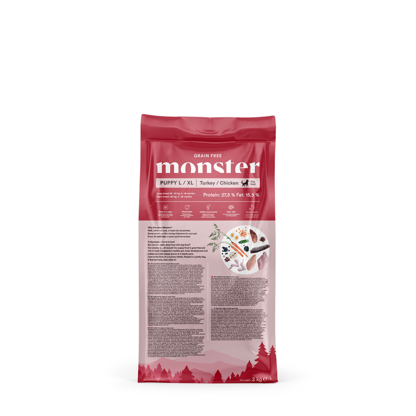 Monster Grain Free Puppy L/XL Chicken/Turkey
