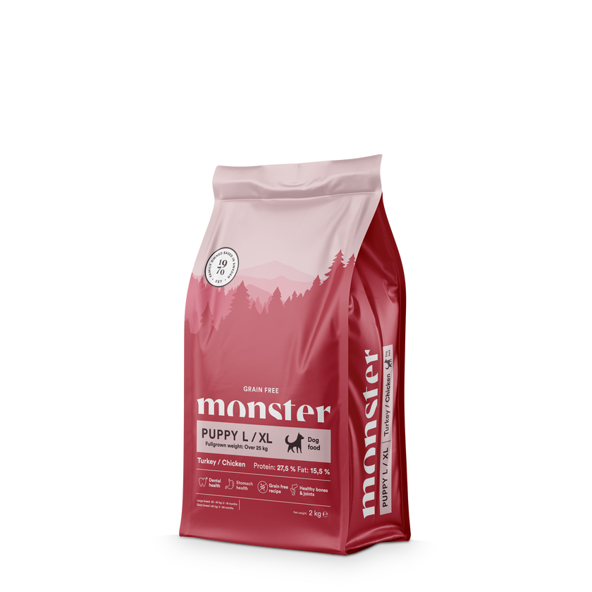 Monster Grain Free Puppy L/XL Chicken/Turkey