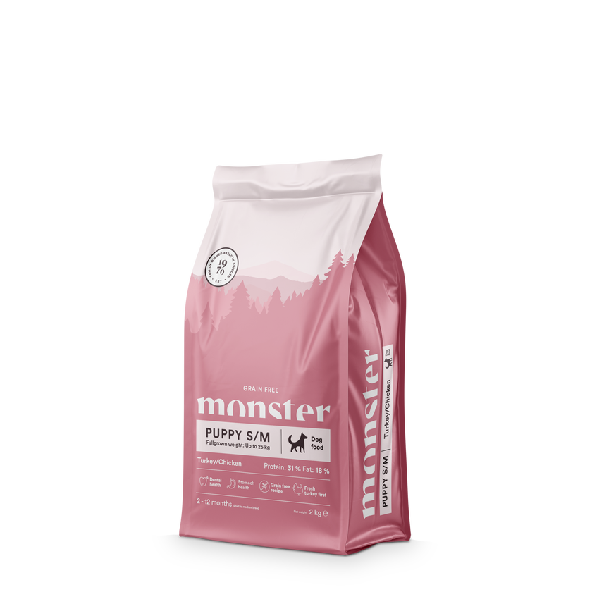 Monster Grain Free Puppy S/M Chicken/Turkey