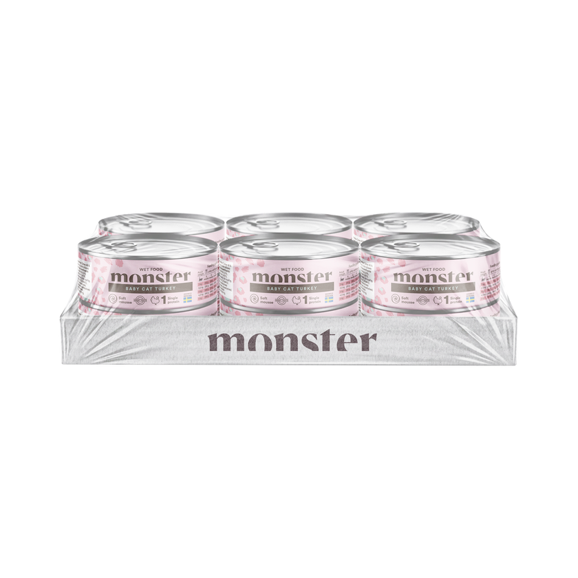 Monster Cat Baby Mousse Turkey Can 100 g