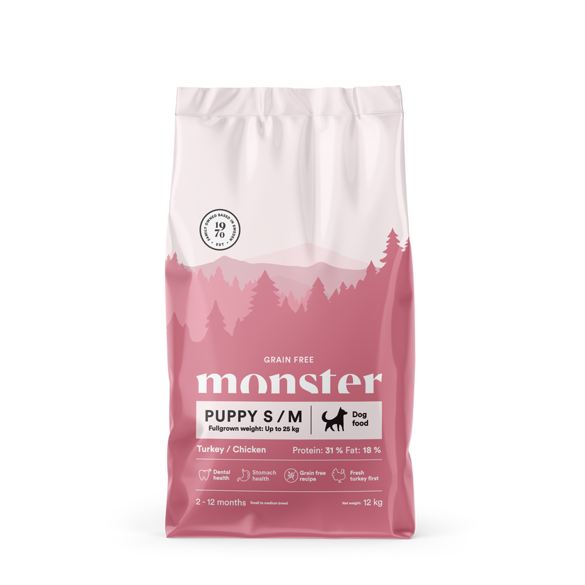 Monster Grain Free Puppy S/M Chicken/Turkey