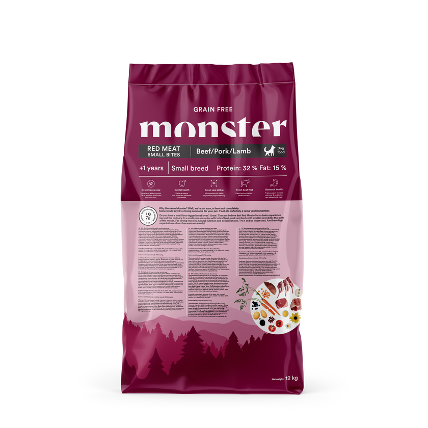 Monster Dog Grain Free Adult Red Meat Small Bites