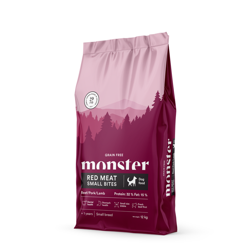 Monster Dog Grain Free Adult Red Meat Small Bites