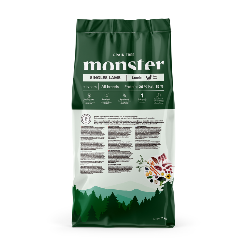 Monster Dog Grain Free Singles Lamb Small Bites