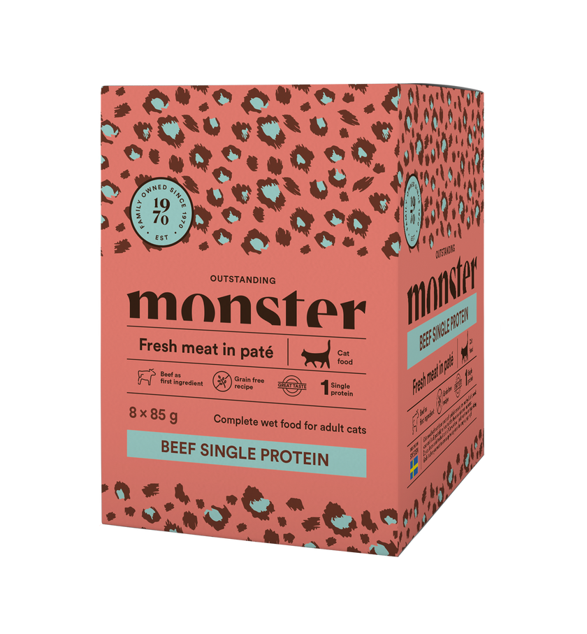 Monster Cat Pouches Adult Beef - Portionspåsar