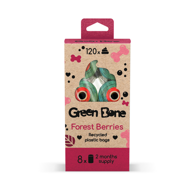 Green Bone Refill Forest Berries Hundbajspåsar