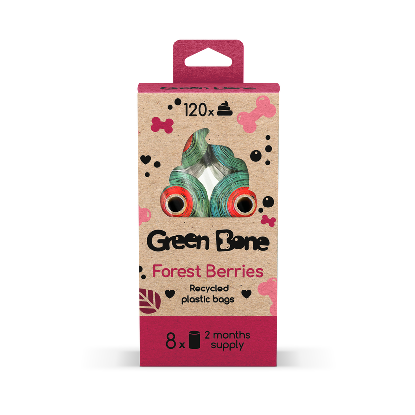 Green Bone Refill Forest Berries Hundbajspåsar