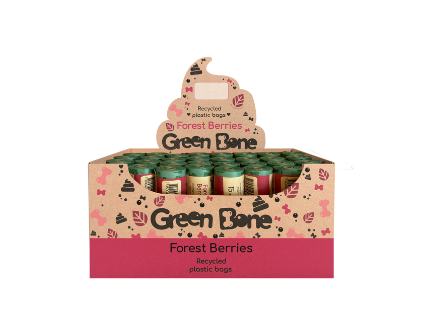 Green Bone Refill Forest Berries Hundbajspåsar
