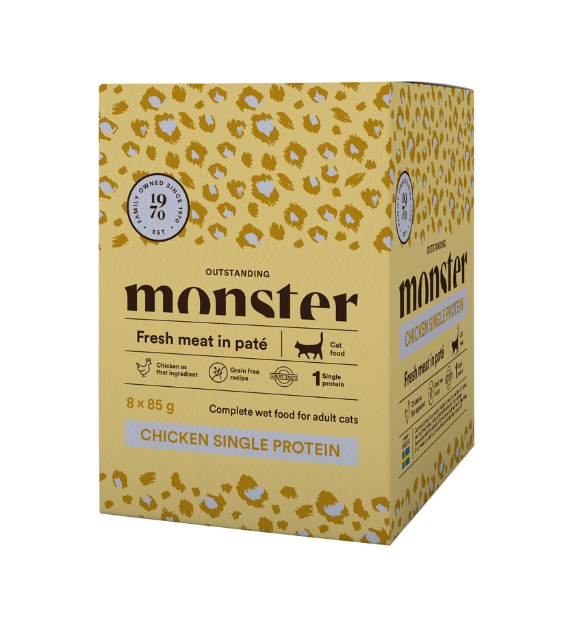 Monster Cat Pouches Adult Chicken - Portionspåsar