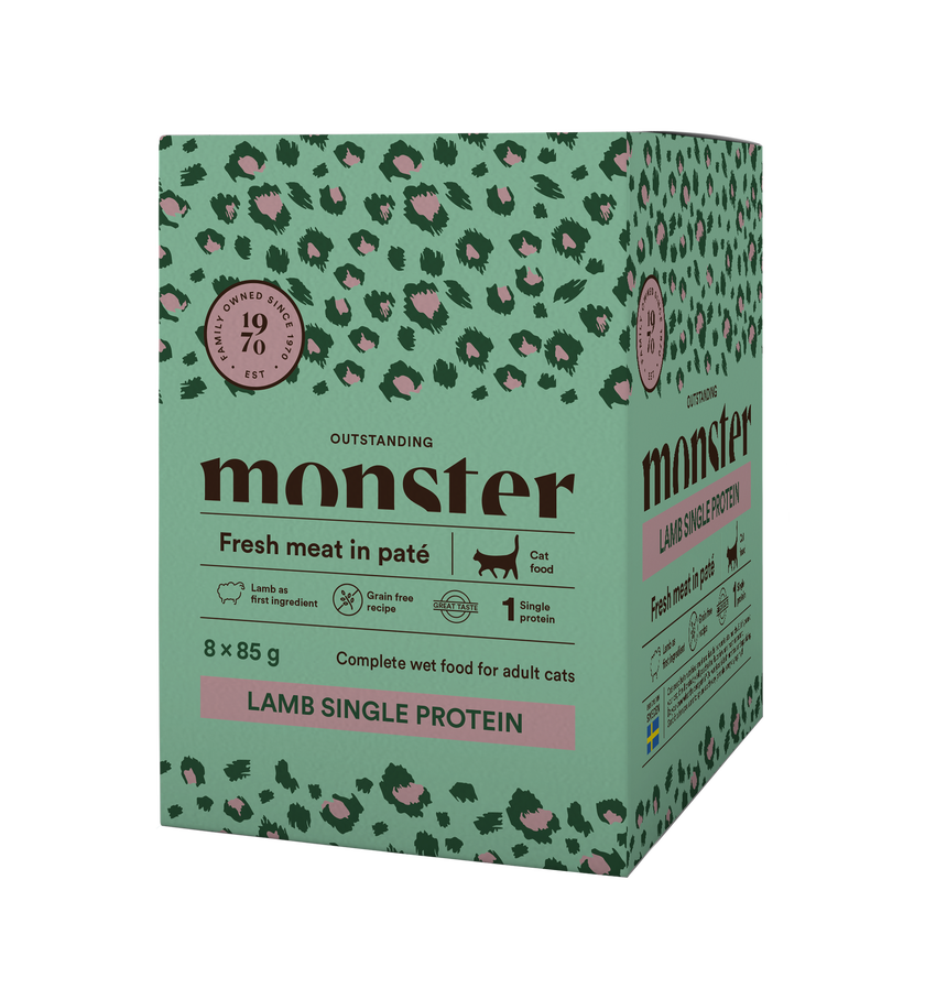 Monster Cat Pouches Adult Lamb - Portionspåsar